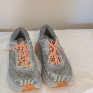 Hoka Bondi 7 Sneakers - Gray and Blue